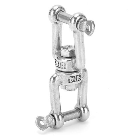 5Pcs Rotating Snap Safe Load 100kg Stainless Steel Double Ended Anti Knot Swivel Hook Rigging Accessories in Saudi Arabia