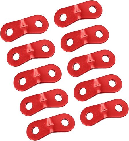 10pack Aluminum Alloys Tent Rope Clip Camping Canopies Rope Adjusters for Mountaineering and Wilderness Trip Red Cord Locks in Kuwait