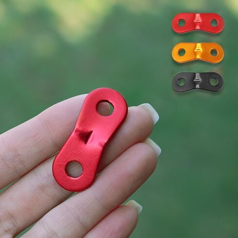 10pack Aluminum Alloys Tent Rope Clip Camping Canopies Rope Adjusters for Mountaineering and Wilderness Trip Red Cord Locks in Kuwait