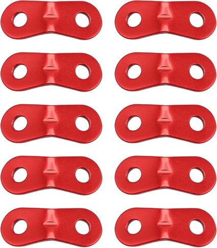 10pack Aluminum Alloys Tent Rope Clip Camping Canopies Rope Adjusters for Mountaineering and Wilderness Trip Red Cord Locks in Kuwait