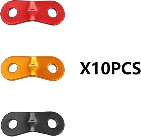 10pack Aluminum Alloys Tent Rope Clip Camping Canopies Rope Adjusters for Mountaineering and Wilderness Trip Red Cord Locks in Kuwait