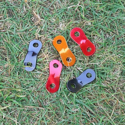 10pack Aluminum Alloys Tent Rope Clip Camping Canopies Rope Adjusters for Mountaineering and Wilderness Trip Red Cord Locks in Kuwait