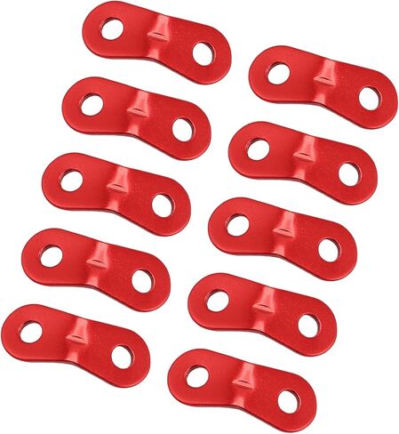 10pack Aluminum Alloys Tent Rope Clip Camping Canopies Rope Adjusters for Mountaineering and Wilderness Trip Red Cord Locks in Kuwait