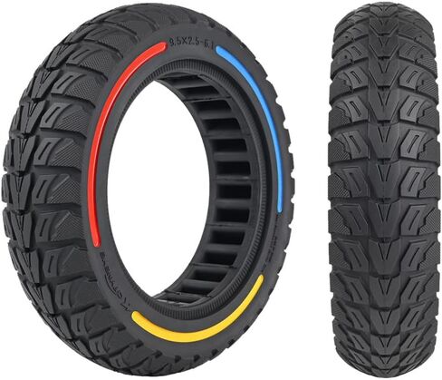 9.5x2.5-6.1 9.5" Off-Road Honeycomb Tire, Air Pocket Non-Pneumatic Solid Tyre w/Slot 45mm Replacement for NIU KQi3 Pro/Max/Sport Scooter Electric KickScooter Tyre Wheel Parts (A x2) in Saudi Arabia