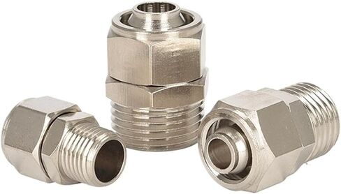 هوائي سريع تويست الخيوط النحاس موصل مستقيم أنبوب الهواء قفل الجوز 6-1/8-2/10-3/12-4 1 قطعة (PC4-M6) in Kuwait