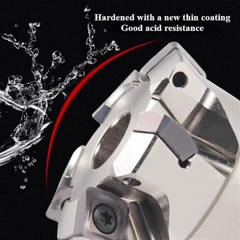 2 حزمة مطحنة وجه قابلة للفهرسة 1-1 / 4 "× 4" إزاحة رئيسية 75 درجة وجه 7 مزامير مطحنة قاطعة المطحنة in Kuwait