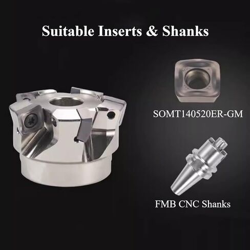 2 حزمة مطحنة وجه قابلة للفهرسة 1-1 / 4 "× 4" إزاحة رئيسية 75 درجة وجه 7 مزامير مطحنة قاطعة المطحنة in Kuwait