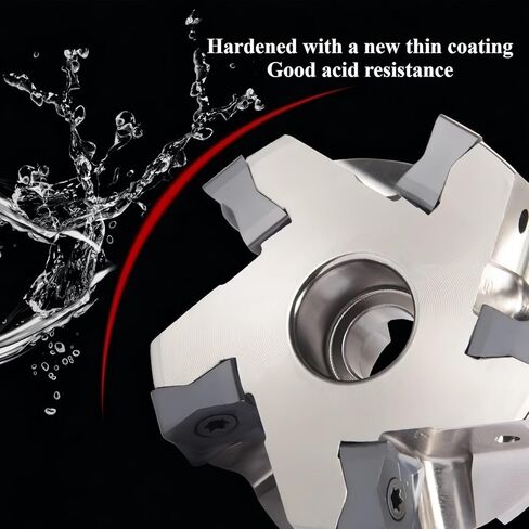 قاطع مطحنة الوجه، فتحة أربور 0.87 بوصة، قطر القطع 2 بوصة 88 درجة تغذية سريعة 5 قطع طحن المزامير in Kuwait