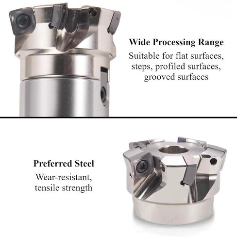 مطحنة وجه قابلة للفهرسة 1.6 بوصة × 5 بوصة إزاحة رئيسية 75 درجة وجه 8 مزامير مطحنة طحن كتر in Kuwait