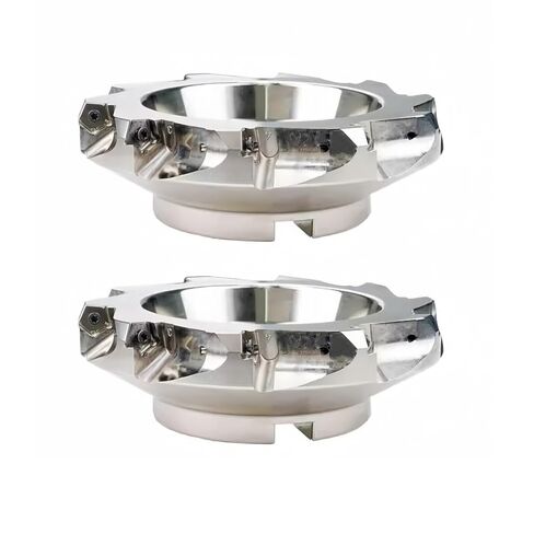 2 حزمة 1.6 "× 6-1 / 2" 66 درجة مطحنة وجه قابلة للفهرسة 10 مزامير 2.1 "ارتفاع قاطعة الطحن للقطع الثقيل تغذية سريعة مقاومة منخفضة in Kuwait