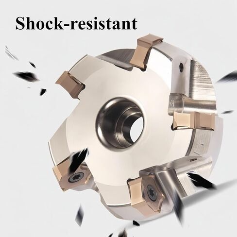 2 حزمة 1.6 "× 6-1 / 2" 66 درجة مطحنة وجه قابلة للفهرسة 10 مزامير 2.1 "ارتفاع قاطعة الطحن للقطع الثقيل تغذية سريعة مقاومة منخفضة in Kuwait