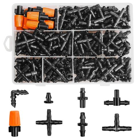 60 حزمة الري بالتنقيط 1/4 "تجهيزات TEE شائكة ، موصلات T خطوط الشائكة ل 1/4 بوصة أنابيب الري micro أجزاء للري لأنظمة الرشاش الحديقة in Kuwait