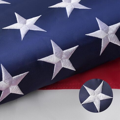 American Flag 3x5,USA US Flag Heavy Duty Outdoor,Embroidered Stars,Tear Resistant,Sewn Stripes,Brass Grommets,Upgraded High-Strength Polyester Fabric. in Saudi Arabia