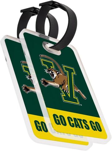 Desert Cactus University of Vermont Luggage Tag – Official UVM Catamounts 2 Pack Travel ID Label for Suitcases, Bags, and Carry-Ons (2-Pack Acrylic Luggage Tag B) in Saudi Arabia