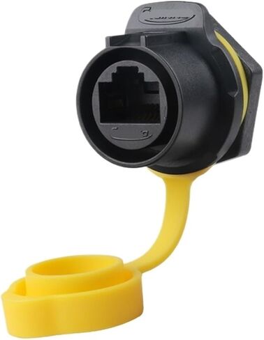 LP20 كابل الشبكة الطيران CAT6 واجهة البيانات الصفراء RJ45 محول كابل الشبكة مقاوم للماء (مجموعة فتحتين) in Kuwait