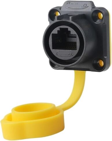 LP20 Network Cable Aviation CAT6 Yellow Data Interface RJ45 Waterproof Network Cable Adapter(Two Hole Set) in Saudi Arabia