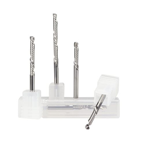 1pcs Single-Flute End Mill 3.175mm Shank UP Down Cut Compression Milling Cutter Spiral End Mill Carbide Milling Cutter for Industrial Milling in Saudi Arabia