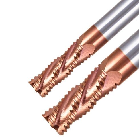 1pcs 4 Flute Roughing End Mill 4-12mm Diameters Carbide Roughing Milling Cutter HRC55 CNC Router Bit for Metal Threading Milling(8x35x100L) in Saudi Arabia
