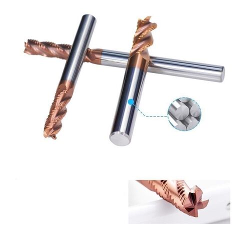 1pcs 4 Flute Roughing End Mill 4-12mm Diameters Carbide Roughing Milling Cutter HRC55 CNC Router Bit for Metal Threading Milling(8x35x100L) in Saudi Arabia