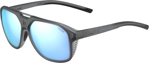 Bollé - ARCADIA, Black Frost, Sky Blue Polarized, Large, Sunglasses, Unisex, Adult in Saudi Arabia