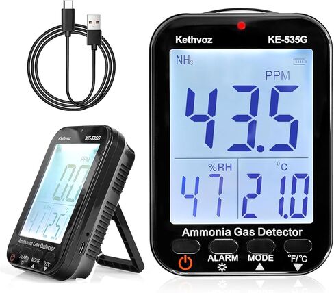 Formaldehyde Detector TVOC Tester, Kethvoz Portable Air Quality Tester Monitor HCHO Detect Home Air Pollution TVOC with Alarm, Handheld Indoor Air Quality Sensor Test Kit 5800N in Saudi Arabia