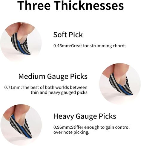 أعواد جيتار كلاسيكية (12 قطعة) للجيتار الكهربائي، والجيتار الصوتي، والمندولين والباس (مقاس واحد، علم الخط الأزرق الرفيع) in Kuwait