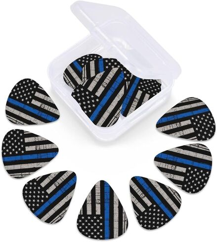 أعواد جيتار كلاسيكية (12 قطعة) للجيتار الكهربائي، والجيتار الصوتي، والمندولين والباس (مقاس واحد، علم الخط الأزرق الرفيع) in Kuwait