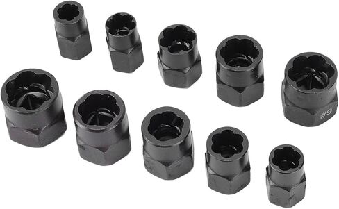 10PCS Nut Remover Set 9-19mm Extractor with 3/8inch Drive for Stripped Rusted Rounded Nuts in Saudi Arabia