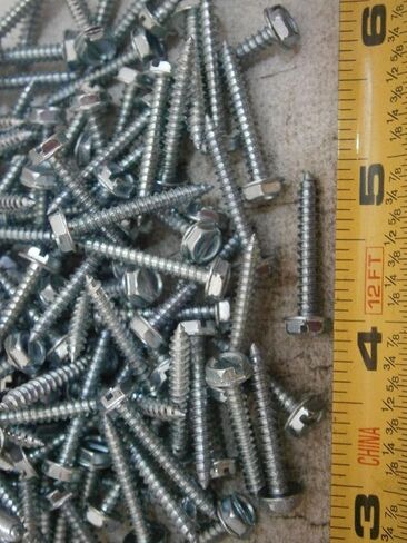 New Pack of Sheet Metal Screws #6/32 x 1" Slotted Hex Washer Head AB Steel Lot of 100#5823 Multi-Purpose Comprehensive Hardware Fastener Assortment Kit WnyNEH04170 in Saudi Arabia