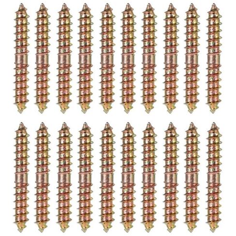 20 قطعة مزدوجة نهاية الخشب أثاث النجارة المسمار وتد ، M6x40mm الأثاث ربط تثبيت مسامير وتد in Kuwait