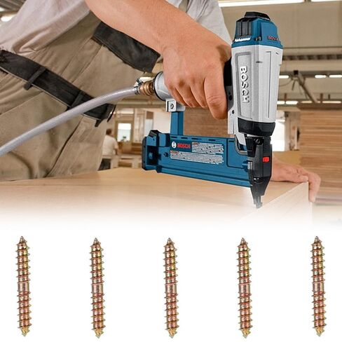 20 قطعة مزدوجة نهاية الخشب أثاث النجارة المسمار وتد ، M6x40mm الأثاث ربط تثبيت مسامير وتد in Kuwait