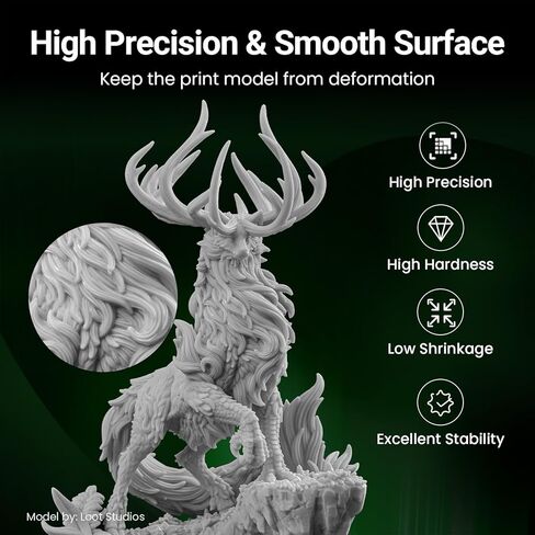 GK3 Ultra Boxed Standard Printer 3D الراتنج سريع المعالجة بالأشعة فوق البنفسجية سائل راتينج ثلاثي الأبعاد مع دقة عالية ولزوجة منخفضة مناسبة لطباعة 8K/12K/14K DLP LCD ثلاثية الأبعاد المنمنمات، مجموعات المرآب، HD رمادي فاتح 1.2 كجم in Kuwait