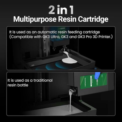 GK3 Ultra Boxed Standard Printer 3D الراتنج سريع المعالجة بالأشعة فوق البنفسجية سائل راتينج ثلاثي الأبعاد مع دقة عالية ولزوجة منخفضة مناسبة لطباعة 8K/12K/14K DLP LCD ثلاثية الأبعاد المنمنمات، مجموعات المرآب، HD رمادي فاتح 1.2 كجم in Kuwait
