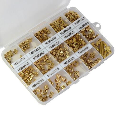 إدراجات نحاسية M2-M6 للطباعة ثلاثية الأبعاد، والصواميل، والمسامير، والمسامير - مع 7 أطراف لحام ومحولات لحام (نصائح إدخال مجموعة الحرارة) in Kuwait