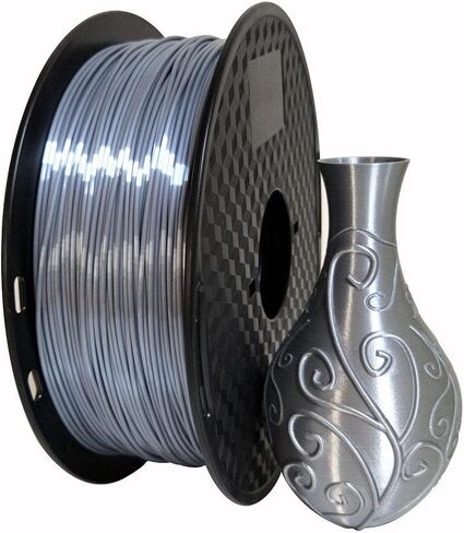 CC3D خيوط PLA الحريرية الفضية 1.75 مم 1 كجم خيوط طابعة ثلاثية الأبعاد مواد طباعة ثلاثية الأبعاد حريرية لامعة معدنية معدنية PLA فضية in Saudi Arabia