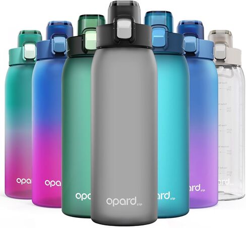 Opard 32oz Water Bottle with Leak Proof Flip Top Lid BPA Free Tritan Reusable Plastic for Gym and Outdoor, Travel Water Bottle in Saudi Arabia