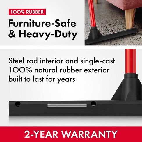 Tyroler Rubber Floor Squeegee Heavy Duty 17", Deck Squeegee Outdoor for Floors with 55" 4 Part Handle, Perfect Outdoor Squeegees for Patio, Tiles, Marble, Garage, Shower, Window in Saudi Arabia