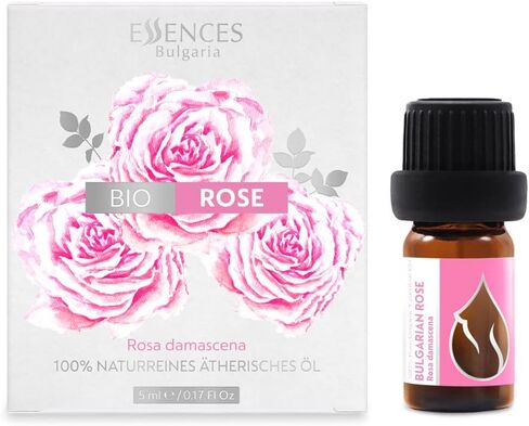 ايسنس بلغاريا زيت الورد العطري العضوي 1/6 أونصة سائلة | 5 مل | الوردة الدمشقية | نقي وطبيعي 100% | غير مخفف | الصف العلاجي | مزرعة مملوكة لعائلة | مقطر بالبخار | غير معدل وراثيًا | نباتي in Kuwait