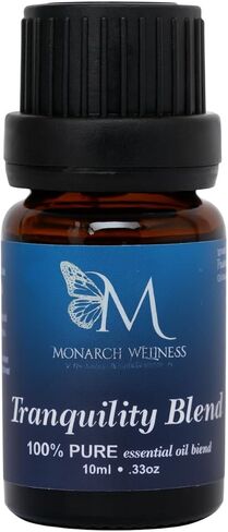 مزيج الزيوت العطرية من Monarch Wellness Tranquility - اللافندر والسترونيلا والبرتقال واليوسفي والبابونج الأزرق - العلاج العطري للمعلمين وتخفيف التوتر والاسترخاء في الفصل الدراسي (10 مل) in Saudi Arabia