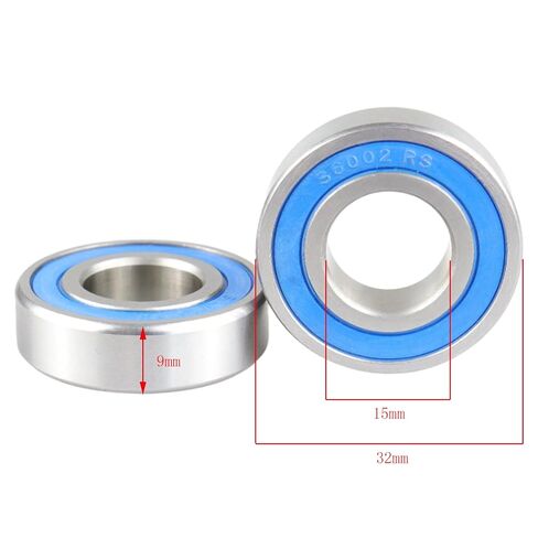 S6002-2RS محمل 15x32x9 مم 440C من الفولاذ المقاوم للصدأ ABEC-5 المستوى، Z2 مستوى الضوضاء محامل كروية من الفولاذ المقاوم للصدأ مطاط مختوم (اختيار من 4 قطع) in Saudi Arabia