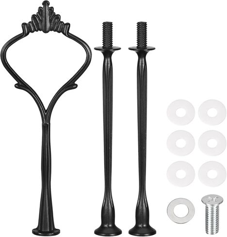 1 Set Cake Tray Stand Handle Cupcake Dessert Plate Hardware Fitting Holder Rod Stand Handle for Cake Stand Wedding Party, 3-Tiers Crown Black in Saudi Arabia