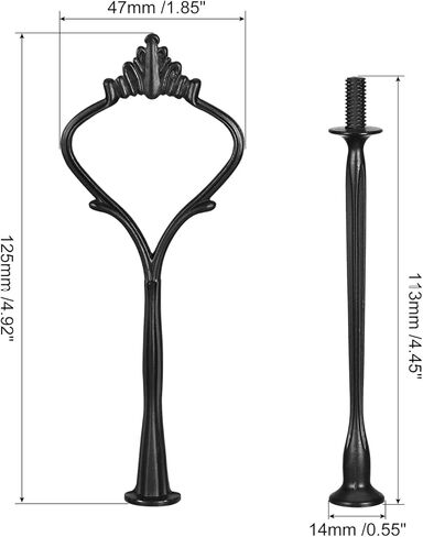1 Set Cake Tray Stand Handle Cupcake Dessert Plate Hardware Fitting Holder Rod Stand Handle for Cake Stand Wedding Party, 3-Tiers Crown Black in Saudi Arabia