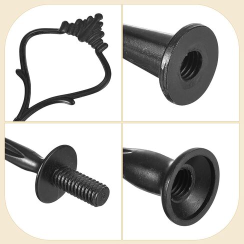1 Set Cake Tray Stand Handle Cupcake Dessert Plate Hardware Fitting Holder Rod Stand Handle for Cake Stand Wedding Party, 3-Tiers Crown Black in Saudi Arabia