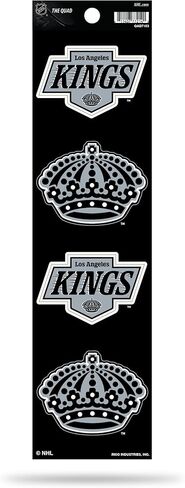 ملصق رباعي من Rico Industries NHL Hockey Los Angeles Kings مقاس 3 × 12 بوصة - (4) شارات in Saudi Arabia