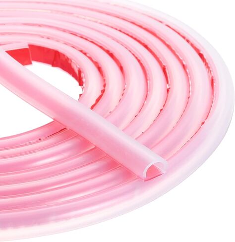 uxcell Weather Stripping Door Seal, 10 ft Self-Adhesive D-Shape Seal Strip Silicone Insulation Window Gap Filler for Door Frame Sealing Gap (5/16" W x 1/4" T, Clear) in Saudi Arabia