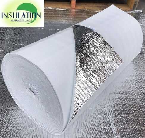 SmartSHIELD -3mm 24"x50ft Reflective Insulation roll, Foam Core Radiant Barrier, Thermal Insulation Shield - Engineered Foil/White Film in Saudi Arabia