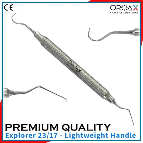 5-Piece Dual-End 17/23 & UNC15 Dental Probe & Explorer Set – Periodontal Instruments – Lightweight Hollow Handle Stainless Steel Kit for Hygienists, Dentists & Dental Schools in Saudi Arabia