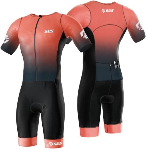 SLS3 Triathlon يناسب رجال النخبة Aero Tri Suit Men - Trisuit Triathlon - zip الكامل ، الأكمام الهوائية ، الجيوب الداخلية والخلفية in Saudi Arabia