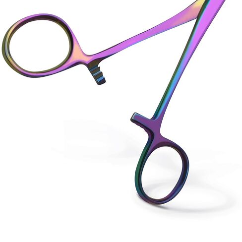 Olsen Hegar Needle Holder with Multicolor/Rainbow Titanium Coating – Premium Quality Needle Driver with Scissors Cutting Edges and Locking Mechanism (Rainbow, 6.5 Inch) in Saudi Arabia