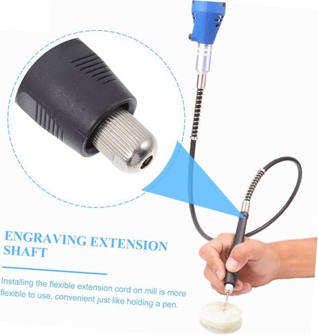 POPETPOP Engraving Extension Cord Set Flexible Drill Shaft for Rotary Grinder and Woodworking Tools Compatible Engraving Machines 1-Piece in Saudi Arabia
